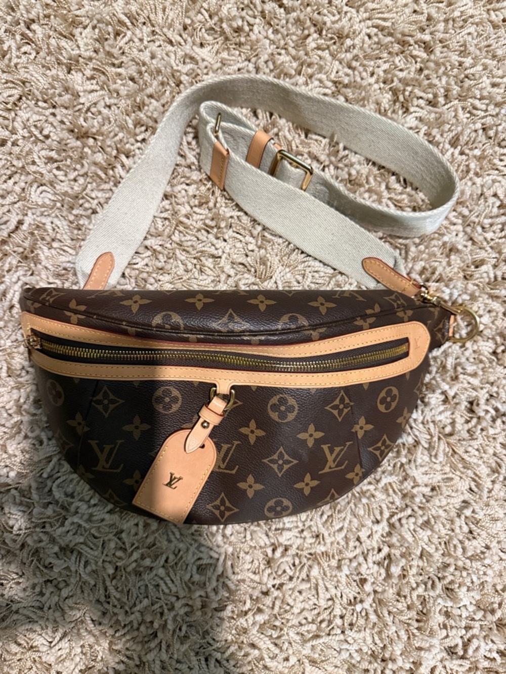 Faux LV saddle bag Canvas Waist Bag